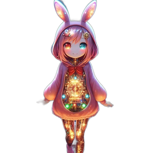 dress, jewelry, staff, creature transparent PNG cut-out