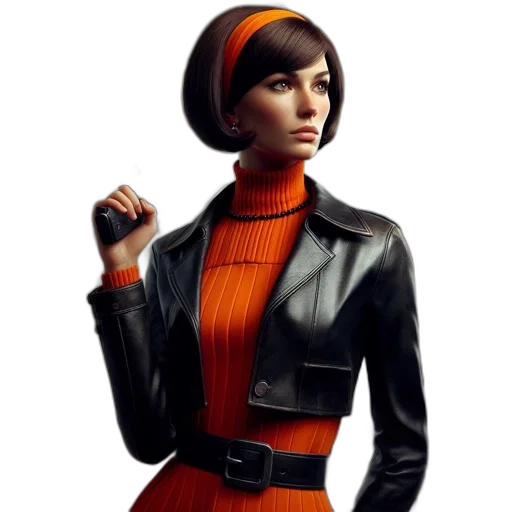 jacket, staff, concept art, 3d render transparent PNG cut-out