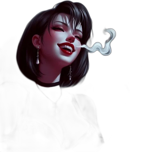 face, concept art, vaporwave, comic book art transparent PNG cut-out