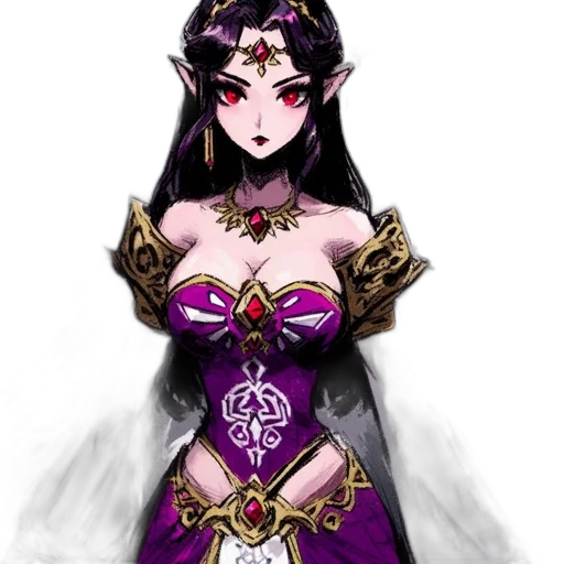 dress, crown, jewelry, fantasy art transparent PNG cut-out