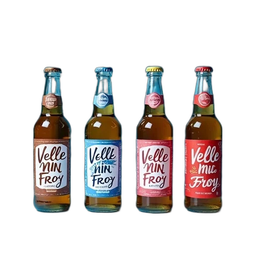 bottle, 3d render, line, four transparent PNG cut-out