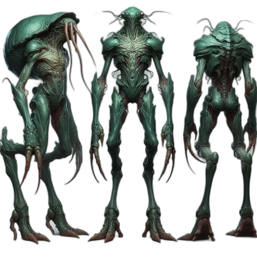 creature, concept art, fantasy art, 3d render transparent PNG cut-out