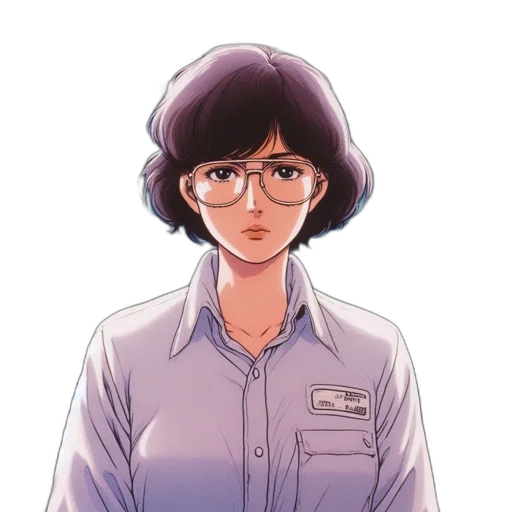 jacket, staff, face, robot transparent PNG cut-out