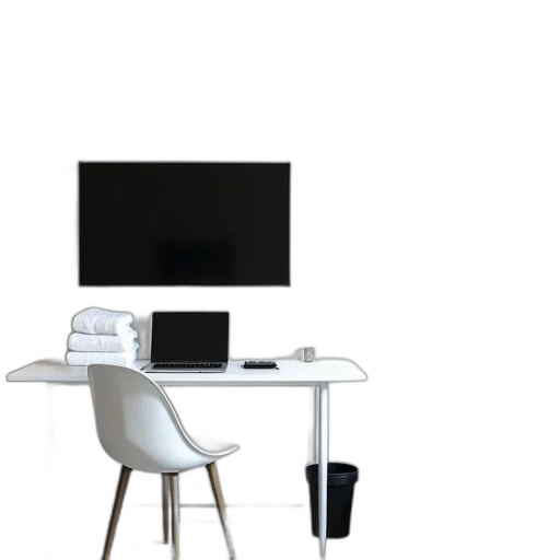 furniture, staff, 3d render, monochrome transparent PNG cut-out