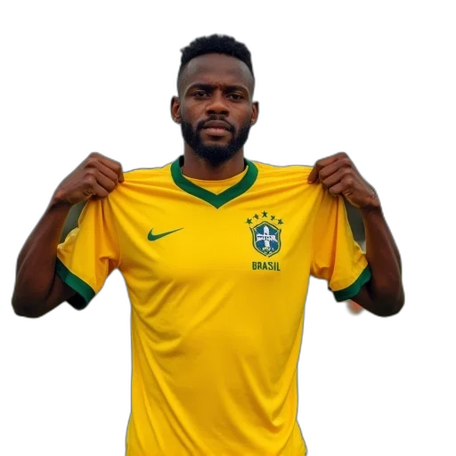 man, brazil, soccer, jersey transparent PNG cut-out