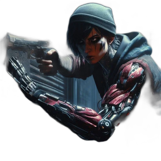 weapon, robot, mask, creature transparent PNG cut-out