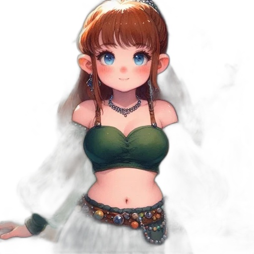 dress, staff, robot, creature transparent PNG cut-out