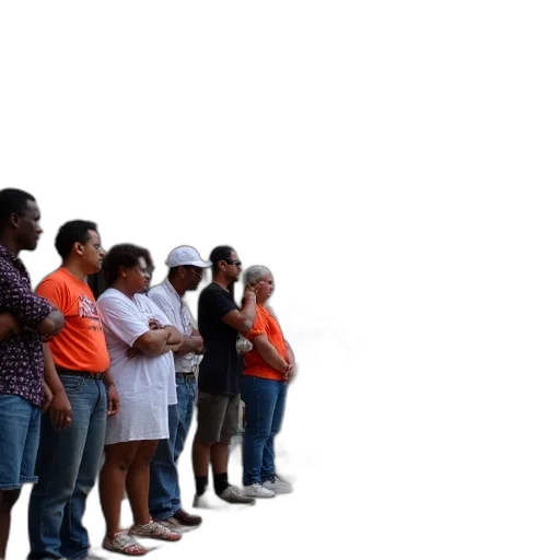 staff, people, lined, protest transparent PNG cut-out
