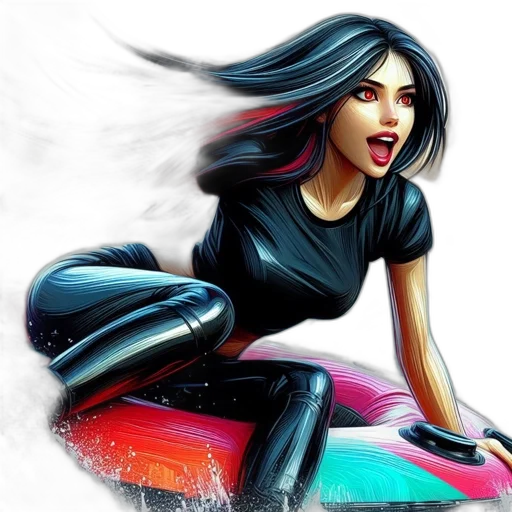 hair, comic book art, fantasy art, concept art transparent PNG cut-out
