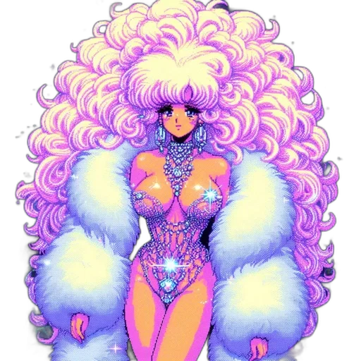 hair, dress, jacket, creature transparent PNG cut-out