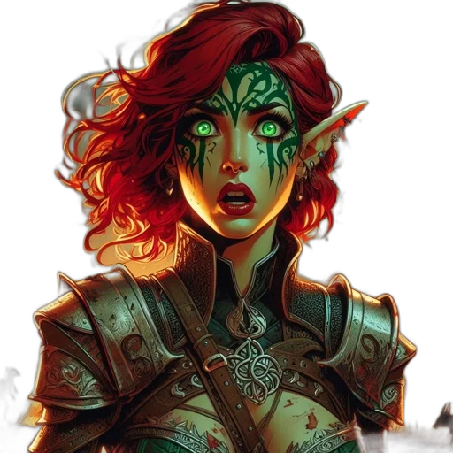 fantasy art, concept art, comic book art, pixel art transparent PNG cut-out