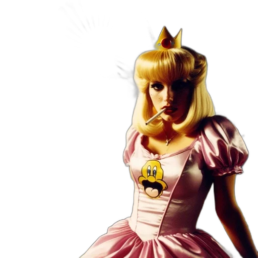 dress, crown, 3d render, photorealistic transparent PNG cut-out