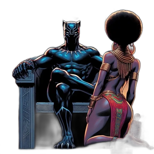comic book art, concept art, two, significant transparent PNG cut-out