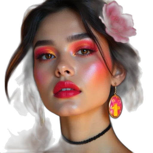 face, jewelry, crown, flower transparent PNG cut-out