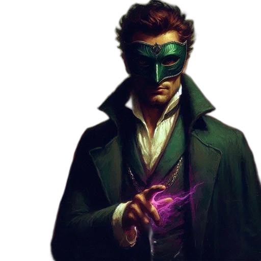 mask, jacket, face, comic book art transparent PNG cut-out