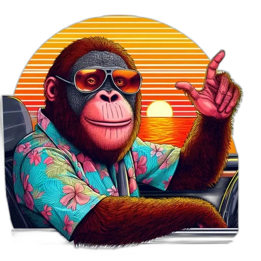 animal, jacket, car, creature transparent PNG cut-out