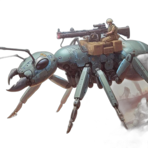 weapon, robot, creature, animal transparent PNG cut-out