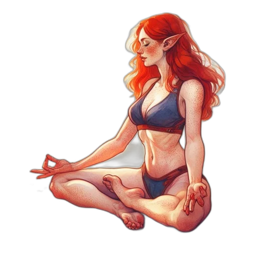 concept art, comic book art, watercolor, fantasy art transparent PNG cut-out