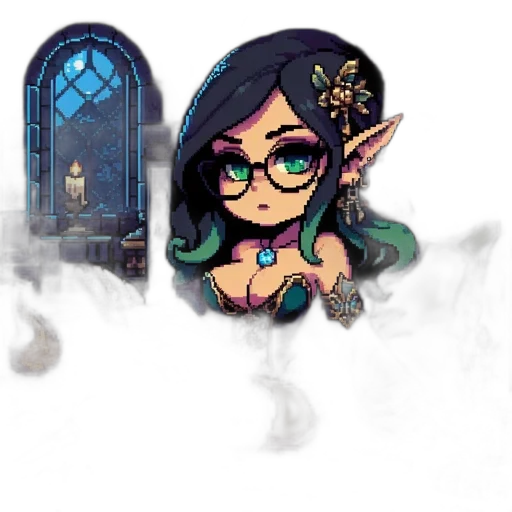 staff, fantasy art, pixel art, concept art transparent PNG cut-out