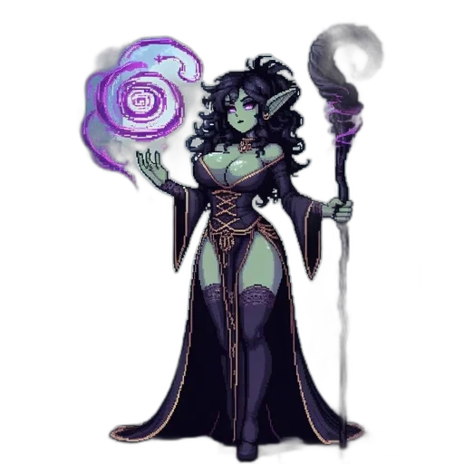 staff, fantasy art, concept art, pixel art transparent PNG cut-out