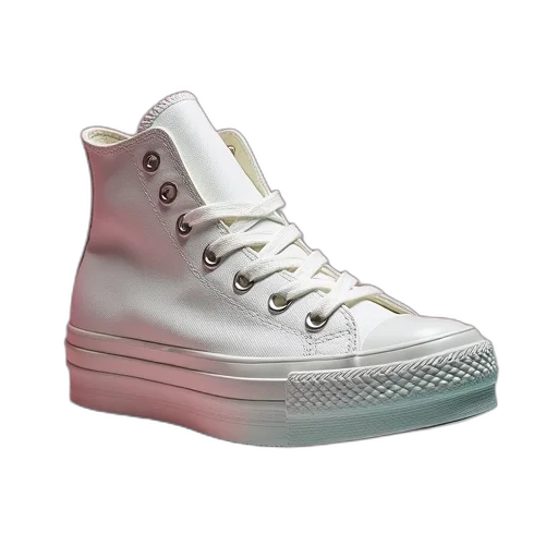 shoes, vaporwave, 3d render, pastel transparent PNG cut-out