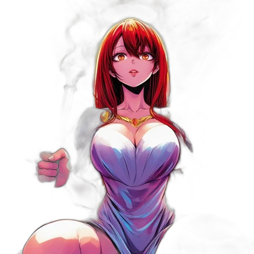 dress, robot, staff, anime transparent PNG cut-out