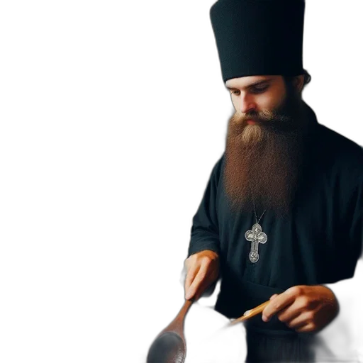 staff, food, hat, hair transparent PNG cut-out