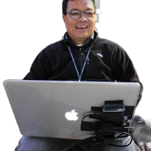 staff, jacket, face, robot transparent PNG cut-out
