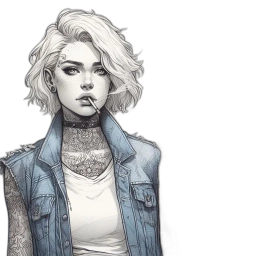 jacket, comic book art, concept art, cartoon transparent PNG cut-out