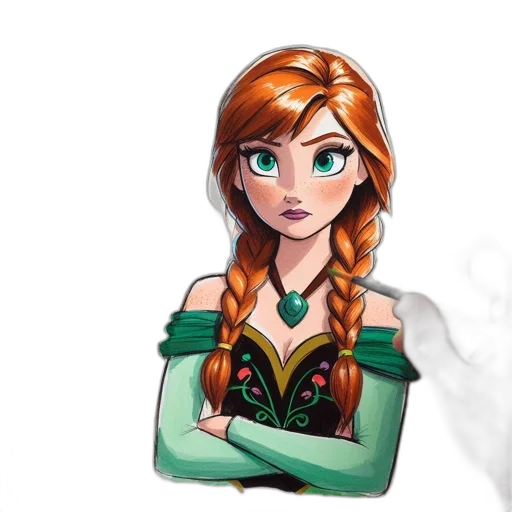 dress, staff, face, jewelry transparent PNG cut-out