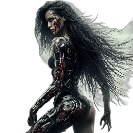 robot, dress, concept art, comic book art transparent PNG cut-out
