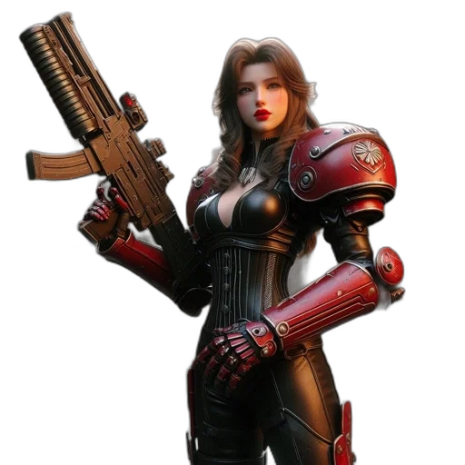 weapon, concept art, 3d render, comic book art transparent PNG cut-out