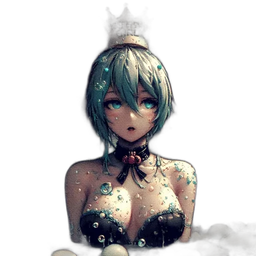 crown, dress, robot, face transparent PNG cut-out