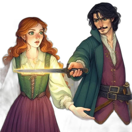 fantasy art, concept art, watercolor, comic book art transparent PNG cut-out