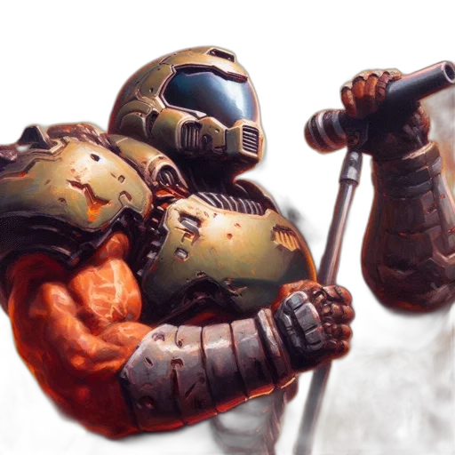 robot, weapon, sword, staff transparent PNG cut-out