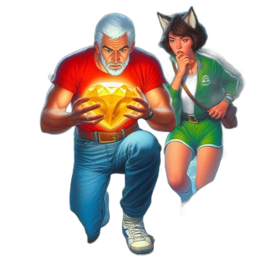 comic book art, concept art, pixel art, fantasy art transparent PNG cut-out