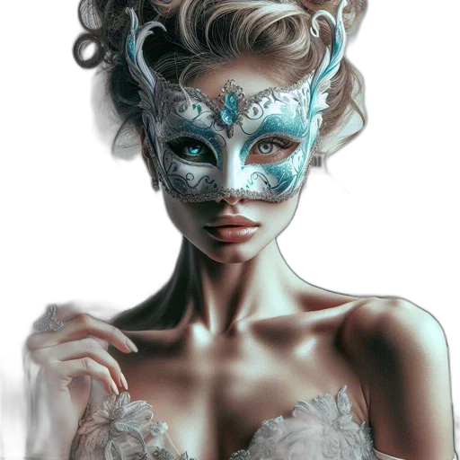 mask, face, crown, jewelry transparent PNG cut-out
