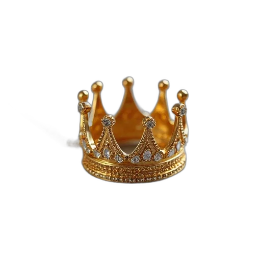 crown, jewelry, hat, 3d render transparent PNG cut-out