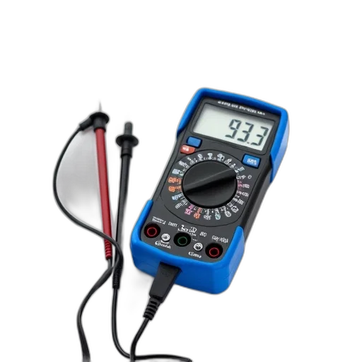 digital, multimeter, black, blue transparent PNG cut-out