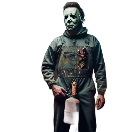 jacket, mask, face, concept art transparent PNG cut-out