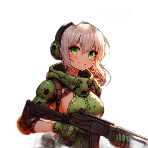 weapon, robot, staff, face transparent PNG cut-out