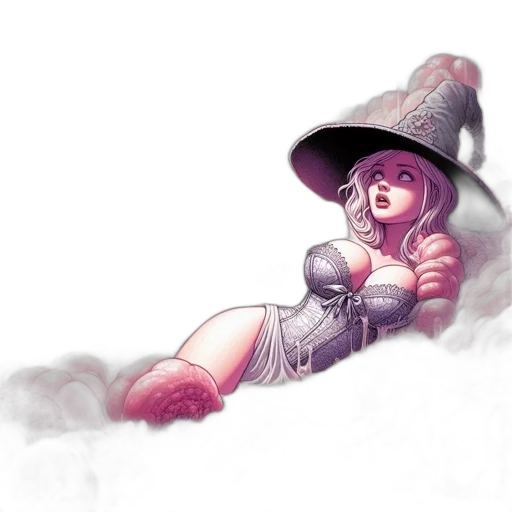 hat, staff, dress, umbrella transparent PNG cut-out