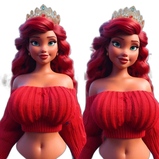 crown, dress, 3d render, concept art transparent PNG cut-out