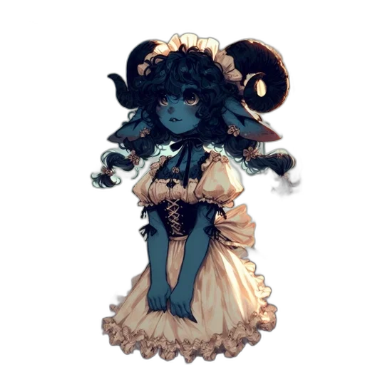 dress, staff, creature, mask transparent PNG cut-out