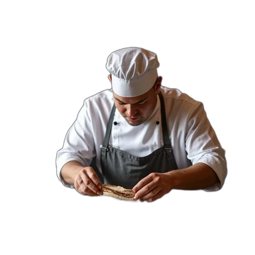 staff, food, hat, photorealistic transparent PNG cut-out