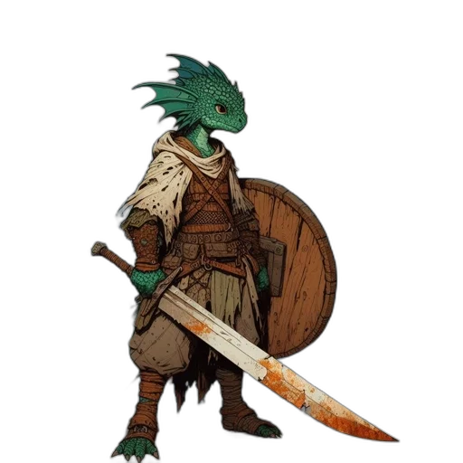 dragon, staff, creature, sword transparent PNG cut-out