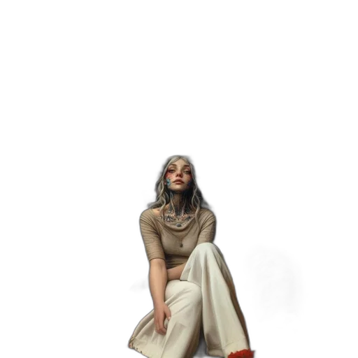 dress, jewelry, staff, crown transparent PNG cut-out