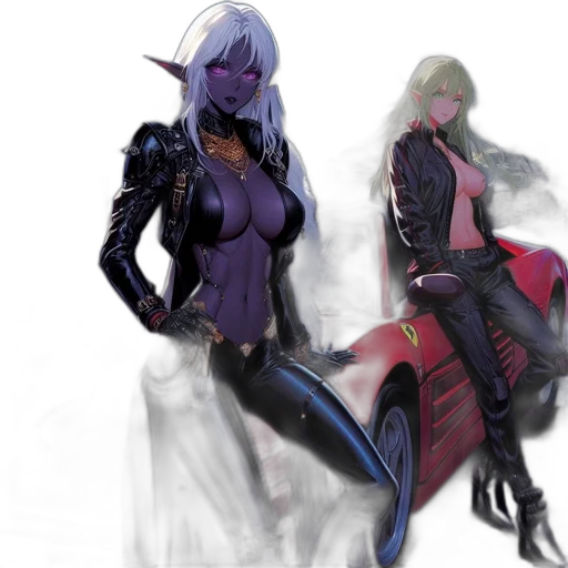 jacket, concept art, fantasy art, cyberpunk transparent PNG cut-out