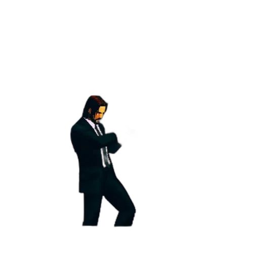 staff, jacket, robot, pixel art transparent PNG cut-out