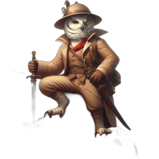 staff, jacket, hat, creature transparent PNG cut-out